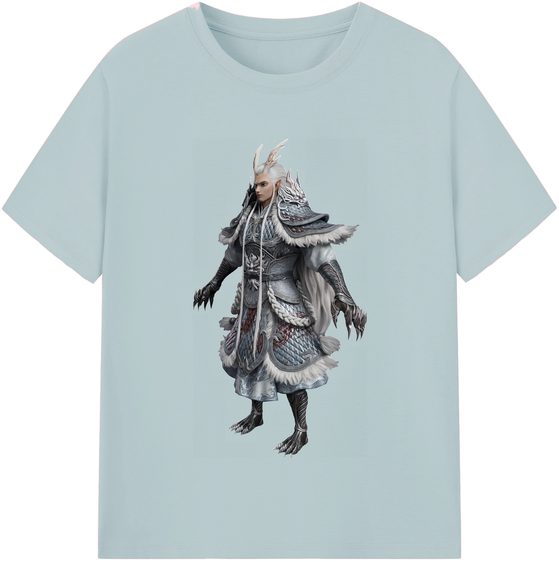 （画像用） Ne Zha 2 ナタ 魔童の大暴れ 綿100％半袖Tシャツ（フロントプリント）